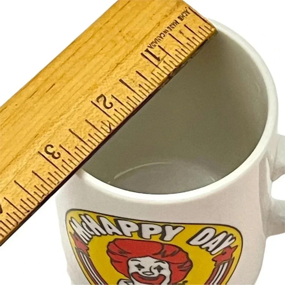 McHappy Day 1988 McDonalds Mug Ceramic White Cream  Ronald McDonald Vintage - Picture 6 of 6